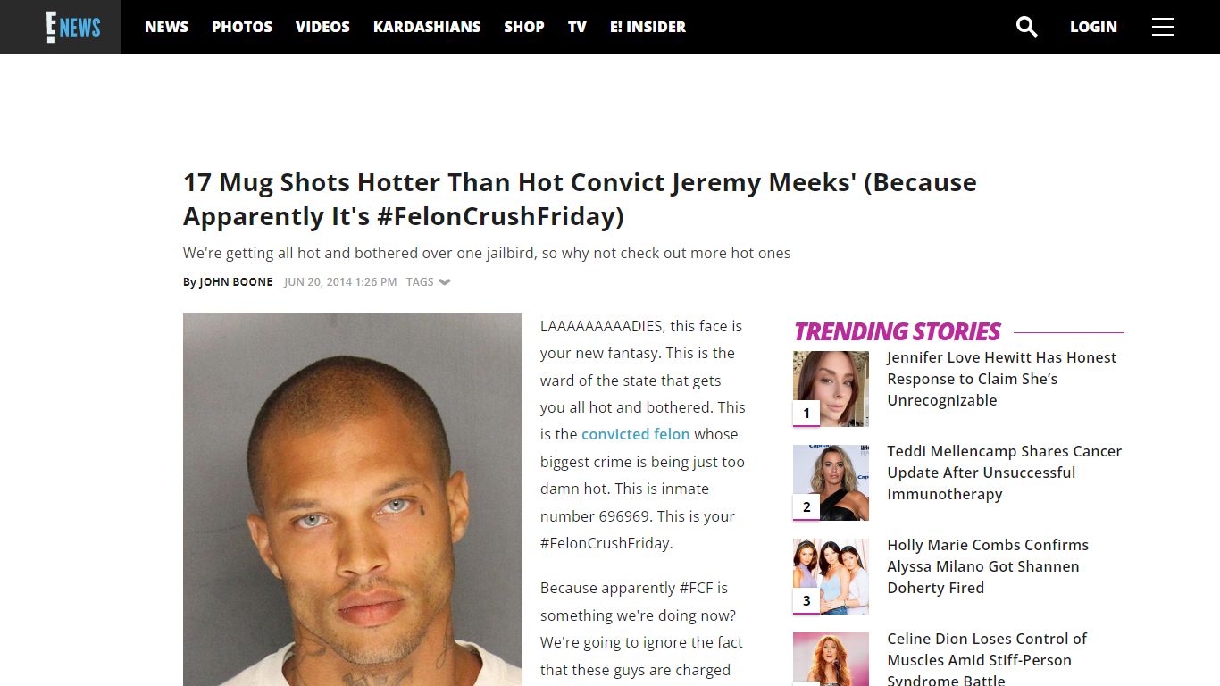 17 Mug Shots Sexier Than Hot Convict Jeremy Meeks' - E! Online