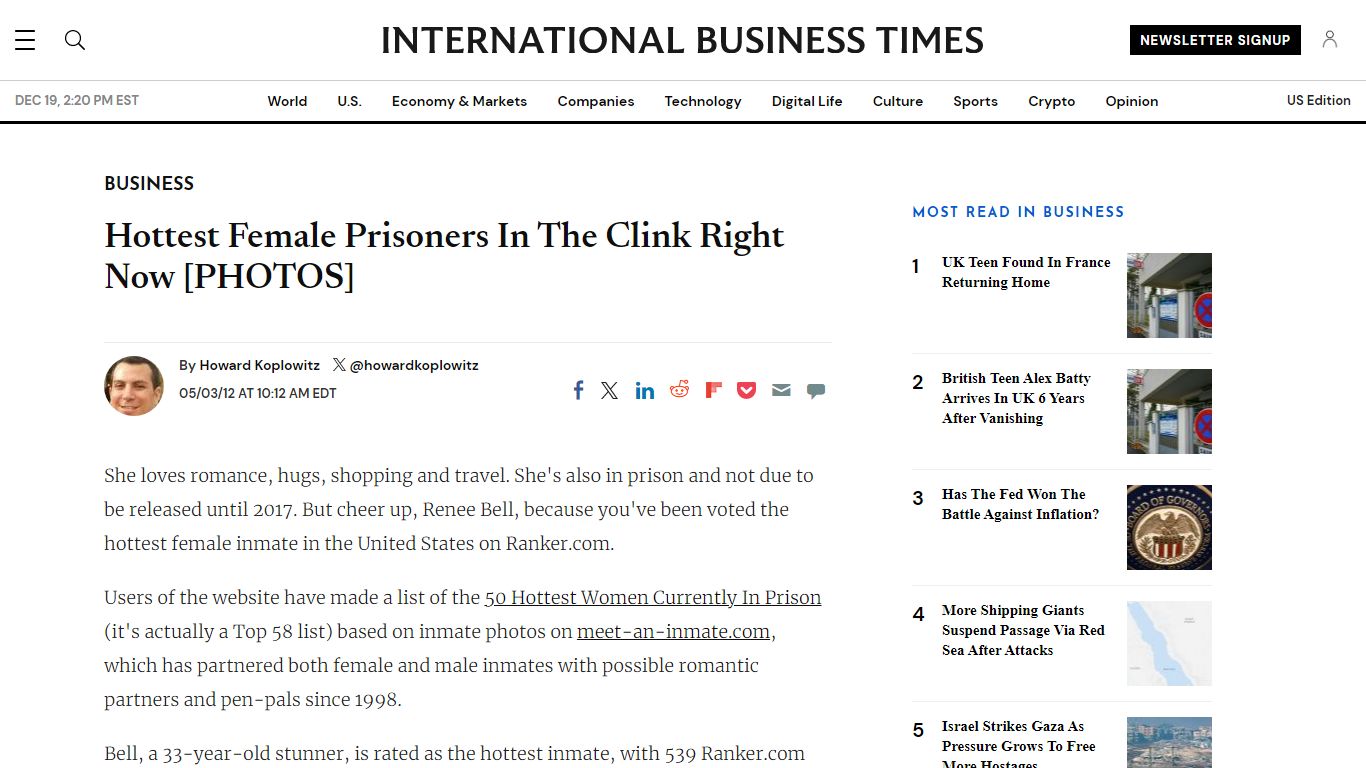 Hottest Female Prisoners In The Clink Right Now [PHOTOS]